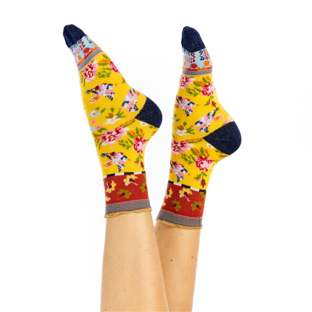 Birdy Frilled Cuff Crew Socks for Her