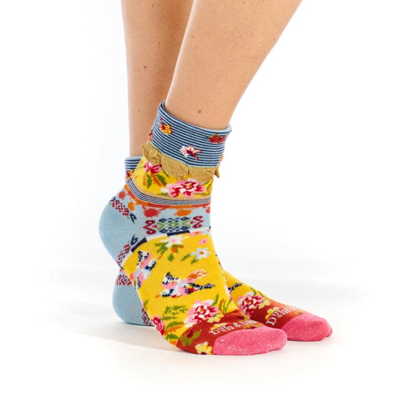 Birdy Turn Back Cuff Crew Socks for Her