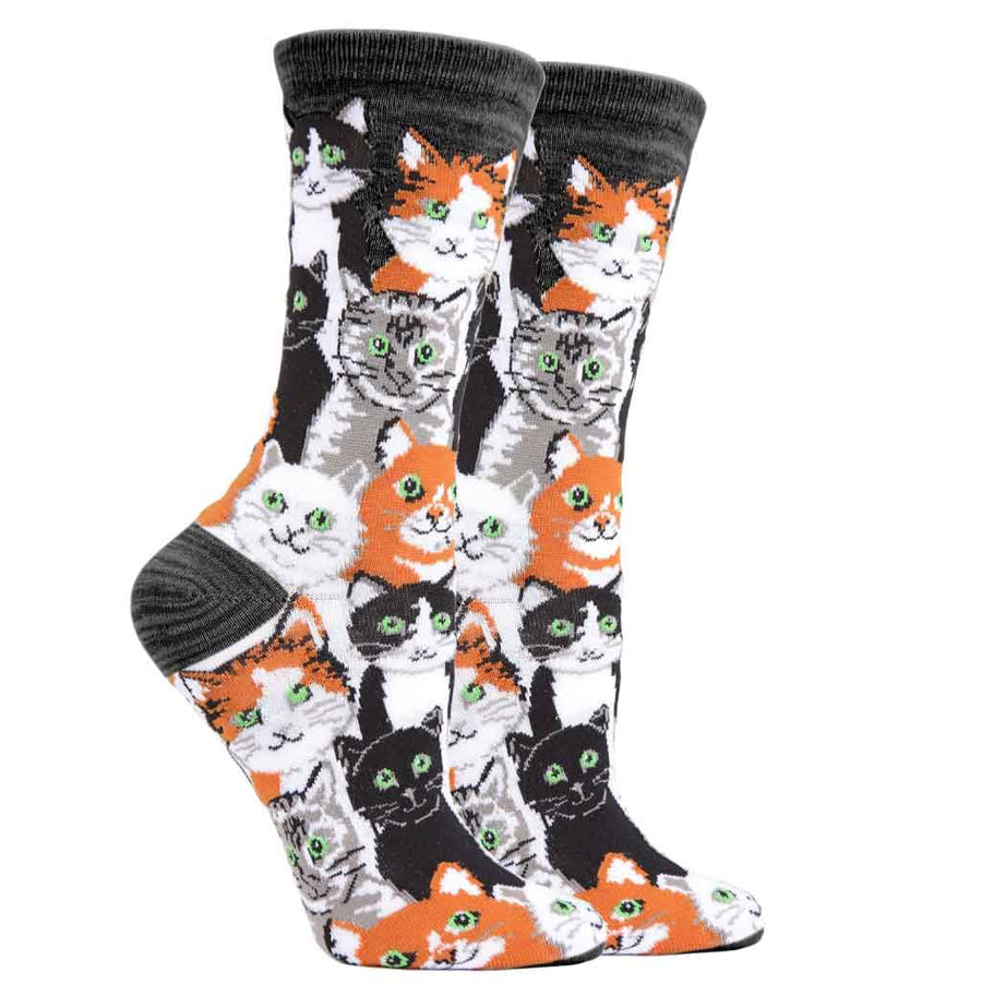 women's socks - multi cats