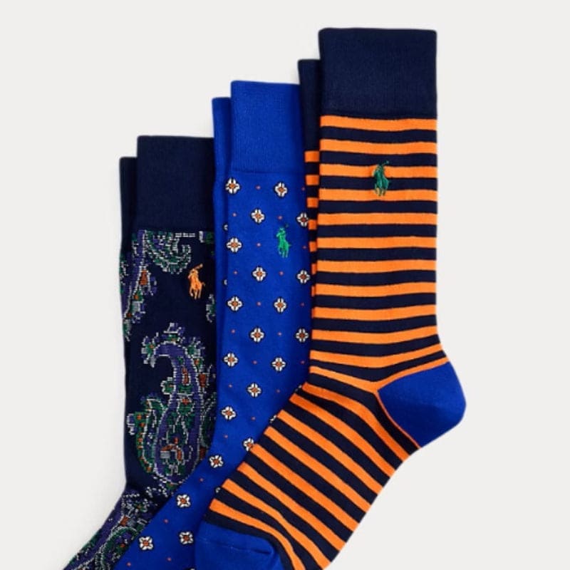 Patterned Trouser Polo Sock 3-Pack