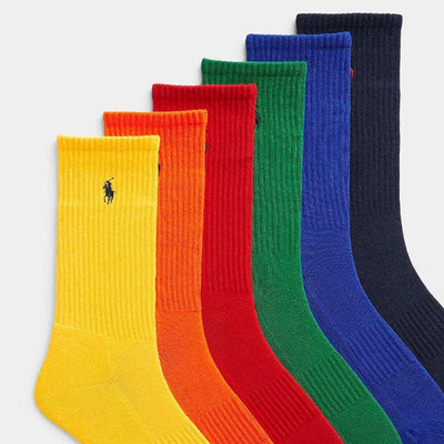 Colorful Athletic Crew Sock 6-Pack