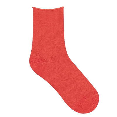 Twin Roas - Roll-Top Pure Cotton Petunia Ankle Socks