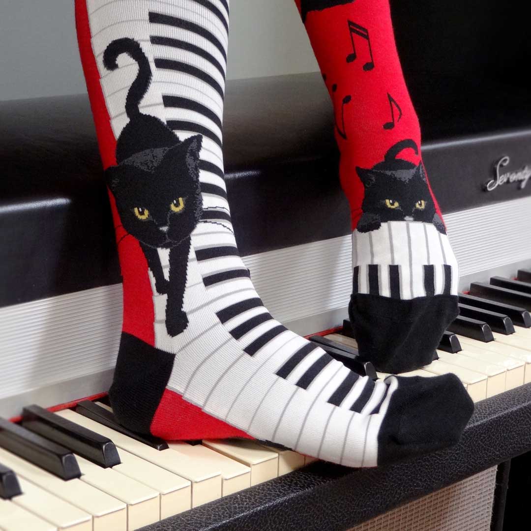 Piano Cat Socks for Him