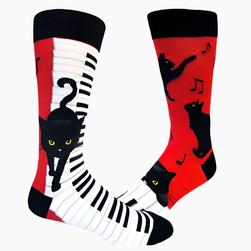 Piano Cat Socks for Him
