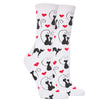 women's socks - love cats