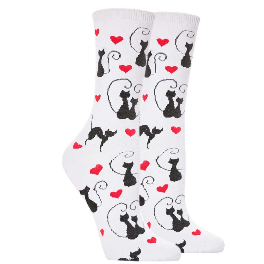 women's socks - love cats