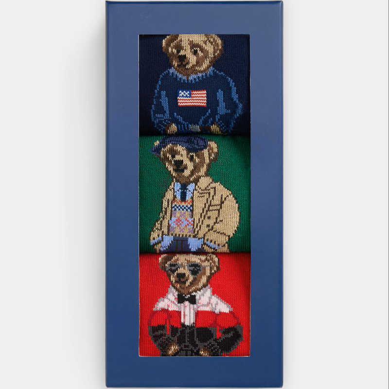 Polo Bears 3-Sock Gift Box Set