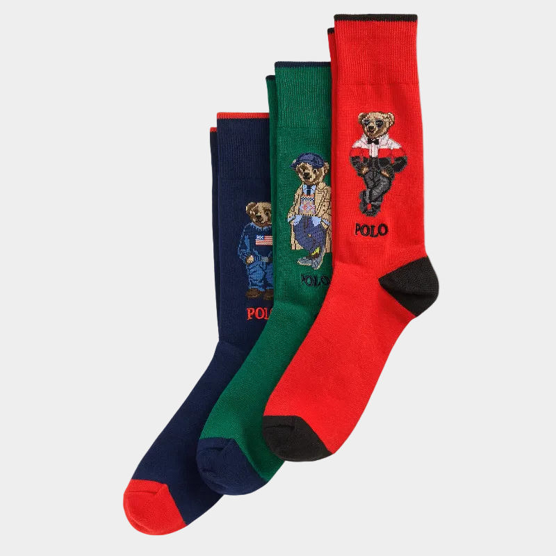 Polo Bears 3-Sock Gift Box Set