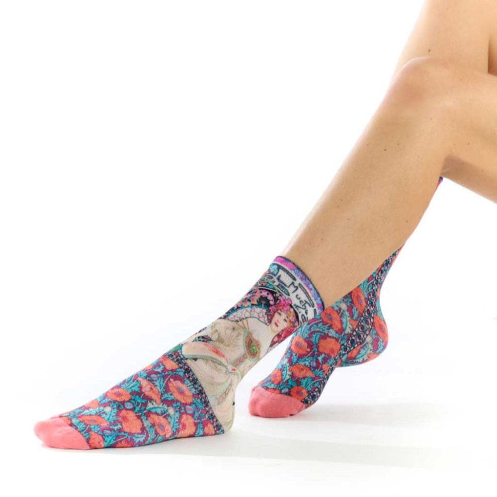 Reverie Printed Crew Socks for Her