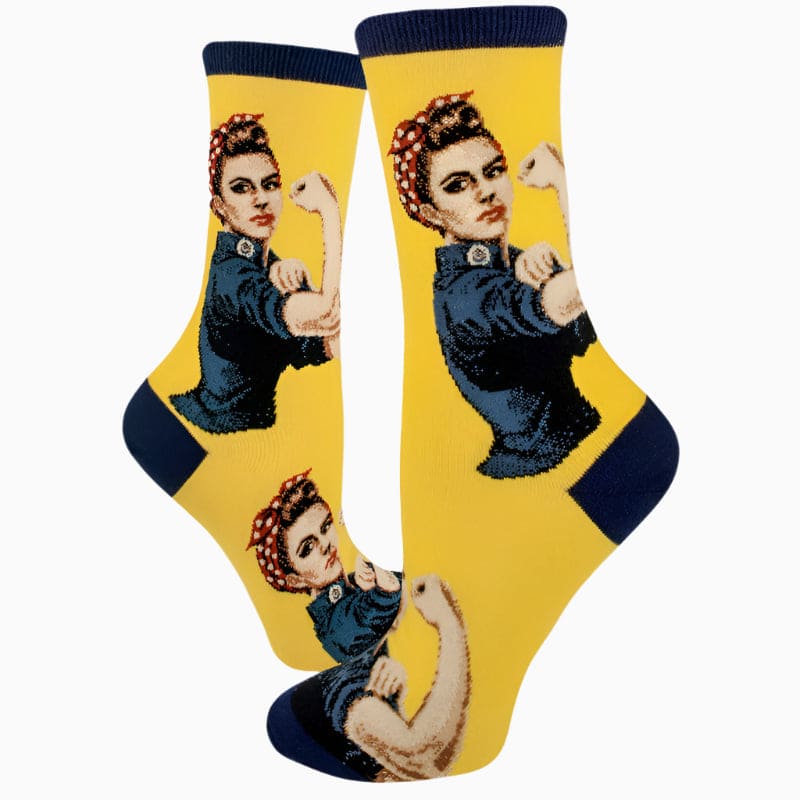 Rosie the Riveter Yellow Socks for Her