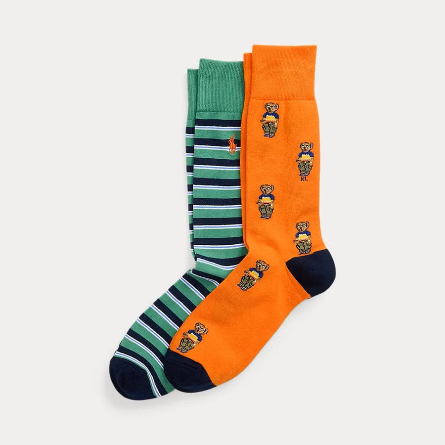 Polo Bear and Stripe Trouser Sock 2-Pack