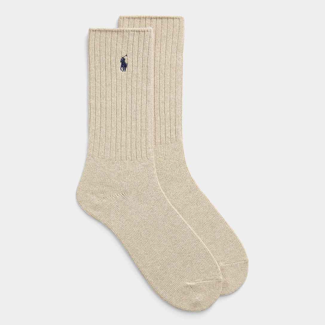 Polo Cotton-Blend Crew Socks