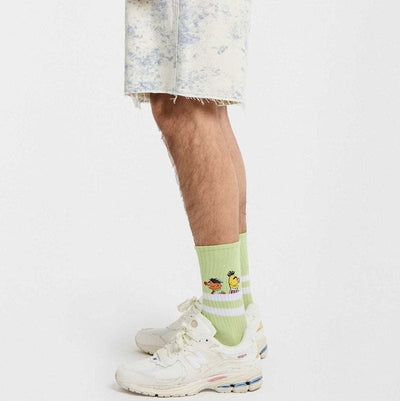 Sesame Street Green Athletic Bert & Ernie Sock