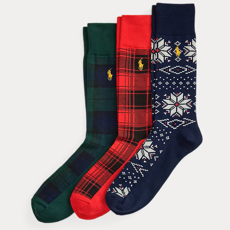 Chaussettes en mélange de coton à col polo