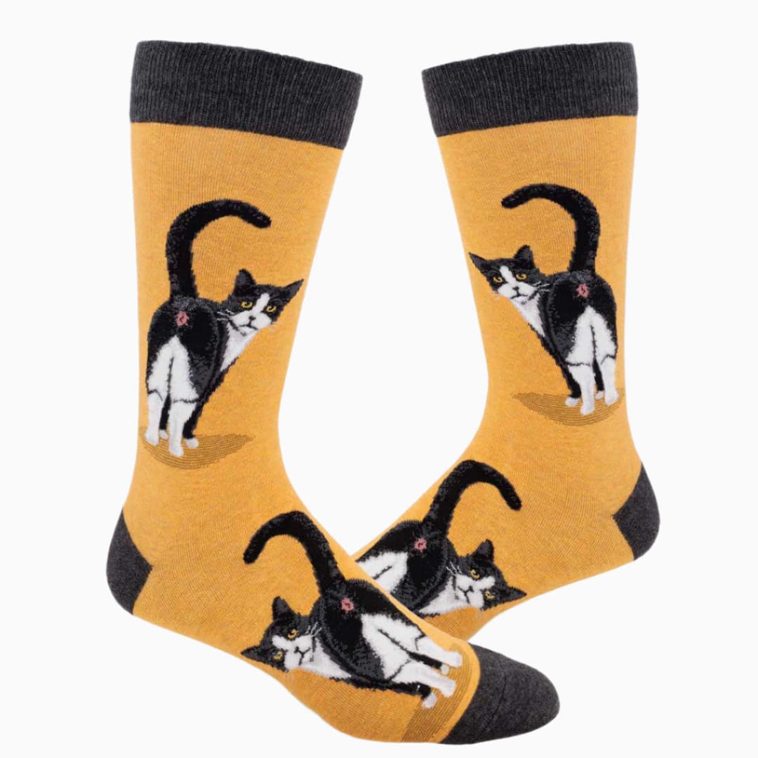 Tuxedo Cat Butt Socks for Him