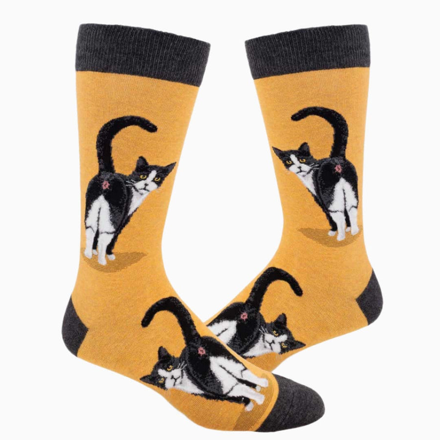 Tuxedo Cat Butt Socks for Him