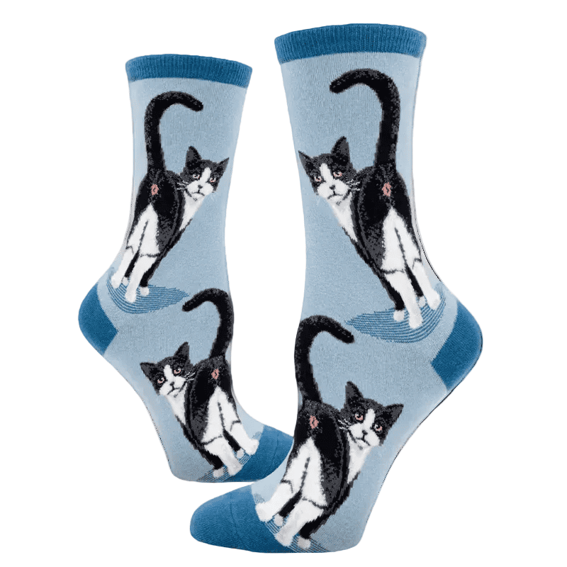Tuxedo Cat Socks for Her