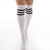 Referee Over The Knee Socks White/Black