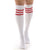 Referee Over The Knee Socks White/Pink