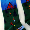 men's socks - Cabin Scene