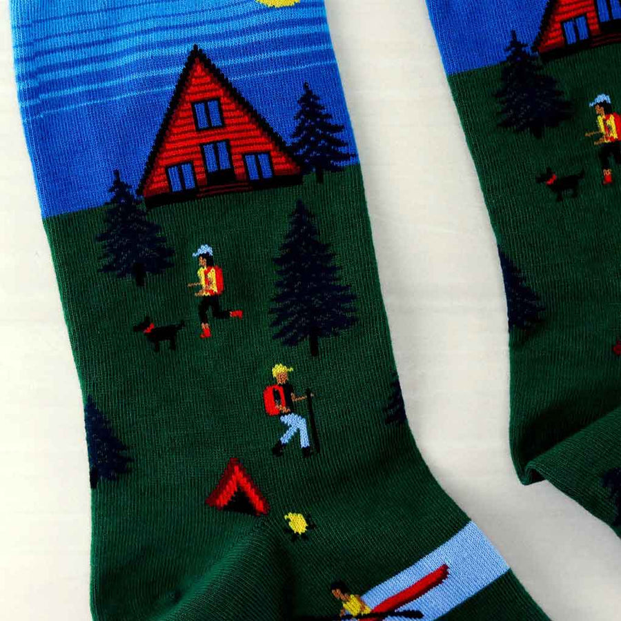 Cabin Scene Socks for Him