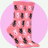 women's socks - breast awareness cats