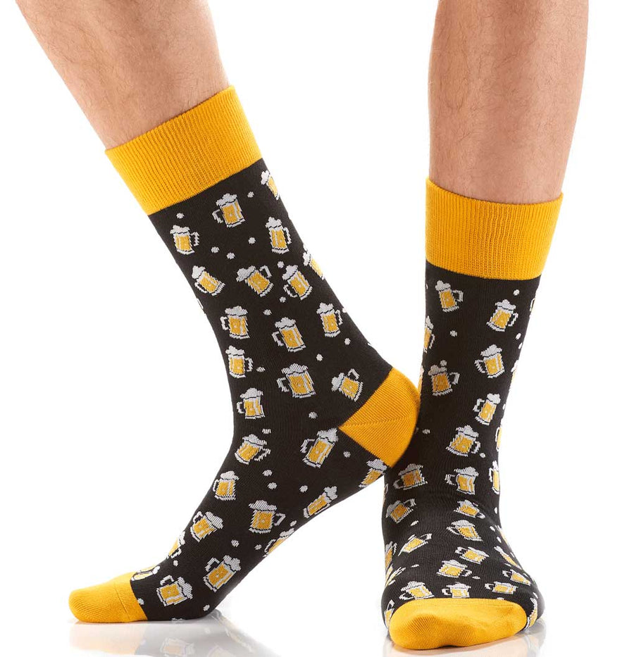 men's socks - beer steins