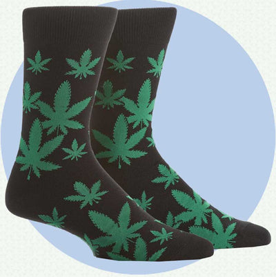 men's socks - happy leaf