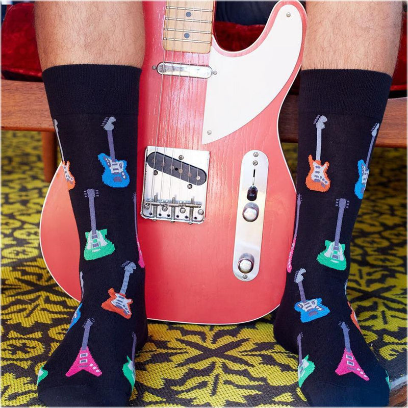 K.Bell Men's Music Notes Crew Socks