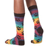 Rainbow Stripe Paw Prints Socks