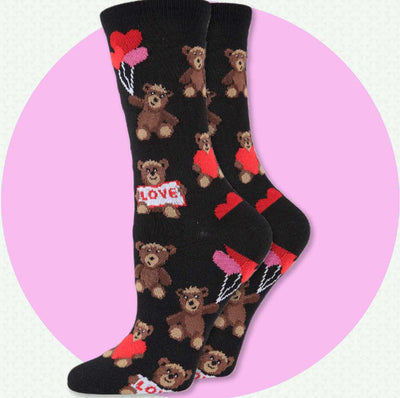 women's socks - Teddy Bear Love