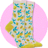 women's socks - lemons