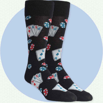 men's socks - poker face