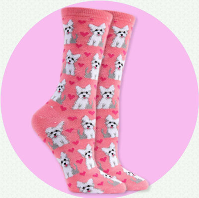 women's socks - puppy love
