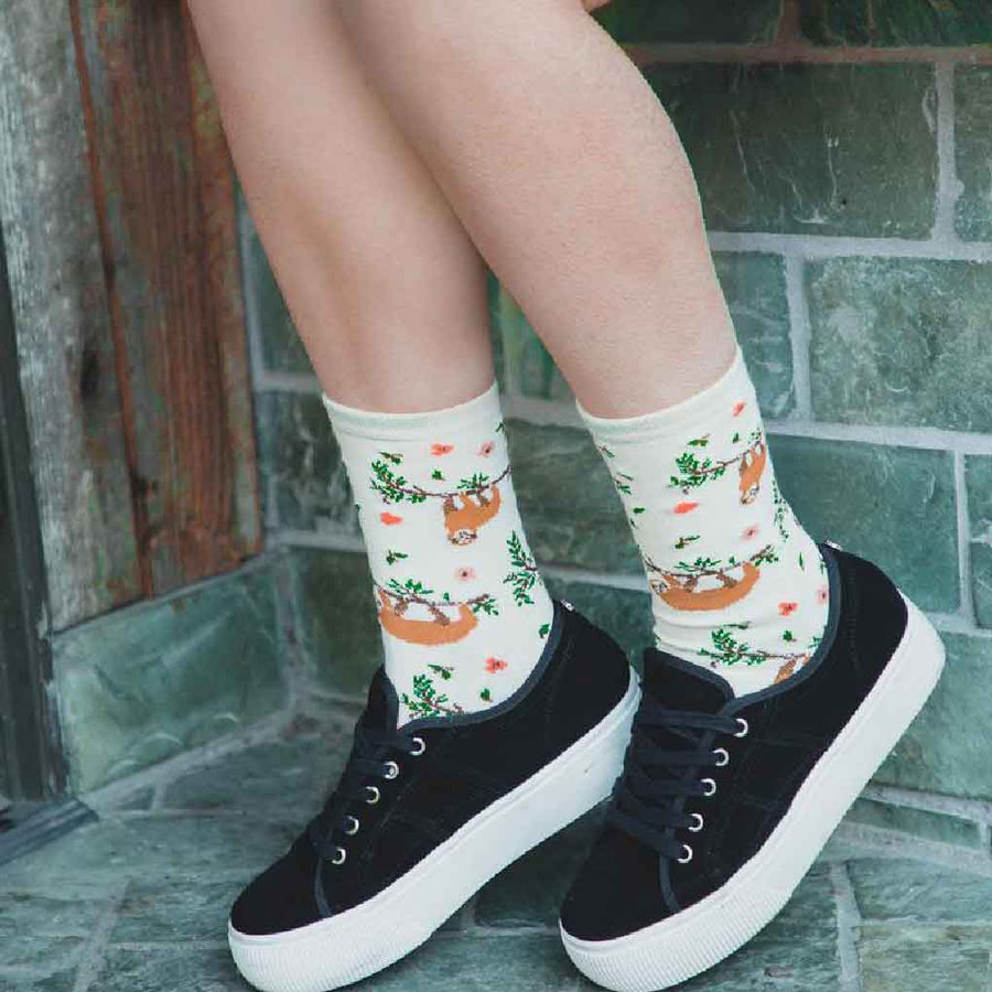 women's socks - sloth