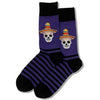 men's socks - Sombrero Sugar Skull Purple