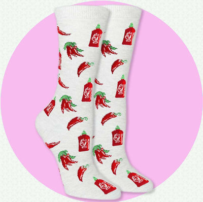 women's socks - sriracha